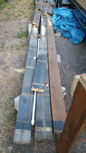 Boards removed previously from trailer