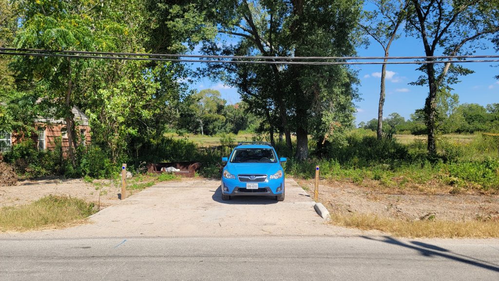 Wires shown at proper distance above the driveway